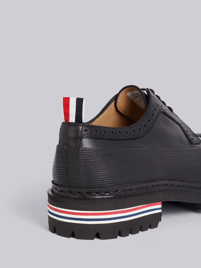 Black Vitello Calfskin Vulcanized Longwing Brogue