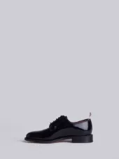 Blucher With Leather Sole In Black Patent Leather