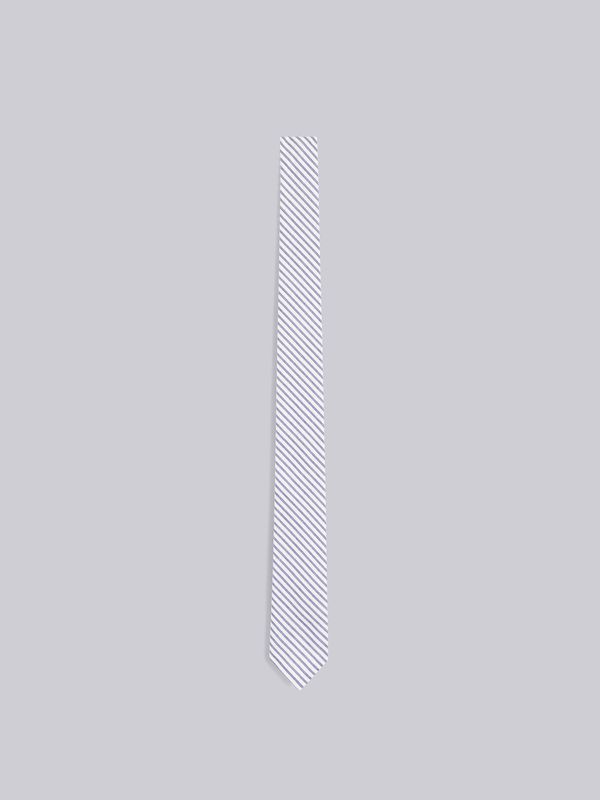 Blue Seersucker Classic Tie