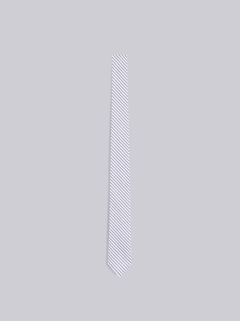 Blue Seersucker Classic Tie