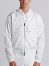 Bomber With Vents And Mesh Center Back Stripe In Ripstop