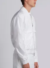 Bomber With Vents And Mesh Center Back Stripe In Ripstop