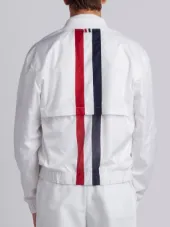 Bomber With Vents And Mesh Center Back Stripe In Ripstop