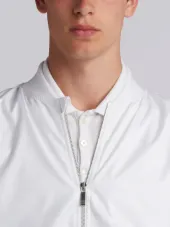 Bomber With Vents And Mesh Center Back Stripe In Ripstop
