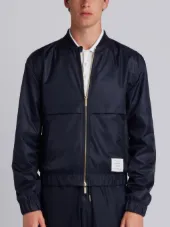 Bomber With Vents And Mesh Center Back Stripe In Ripstop