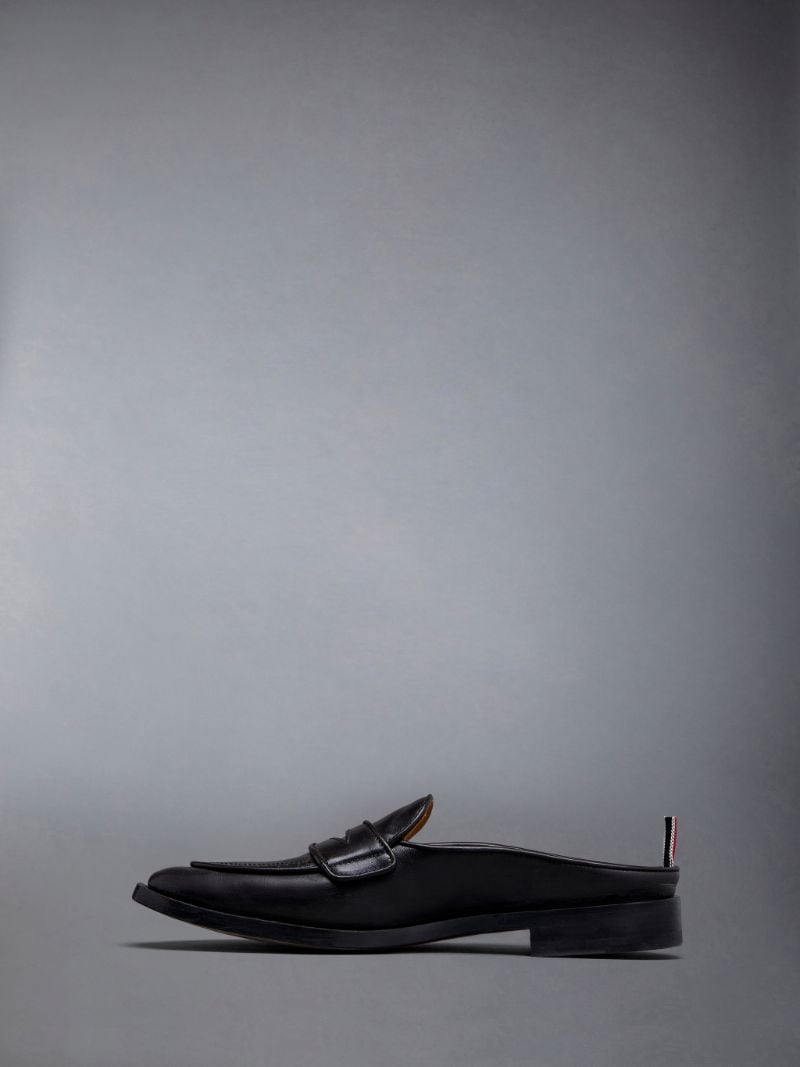 Box Calf Varsity Penny Loafer Mule