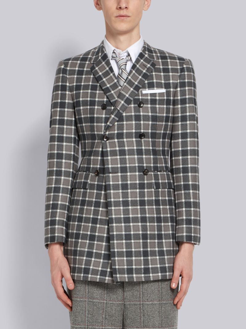 Box Check Flannel Suiting Sport Coat