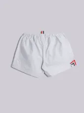 Boxer Short In Grey & White University Stripe Oxford
