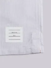 Boxer Short In Grey & White University Stripe Oxford