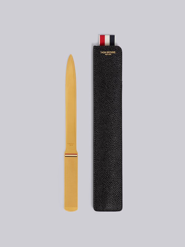 Brass Gold Multi-Color Enamel Stripe Letter Opener