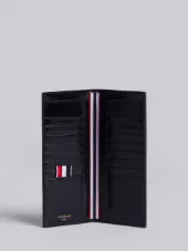 Breast Wallet With Red, White And Blue Printed Stripe In Calf Leather