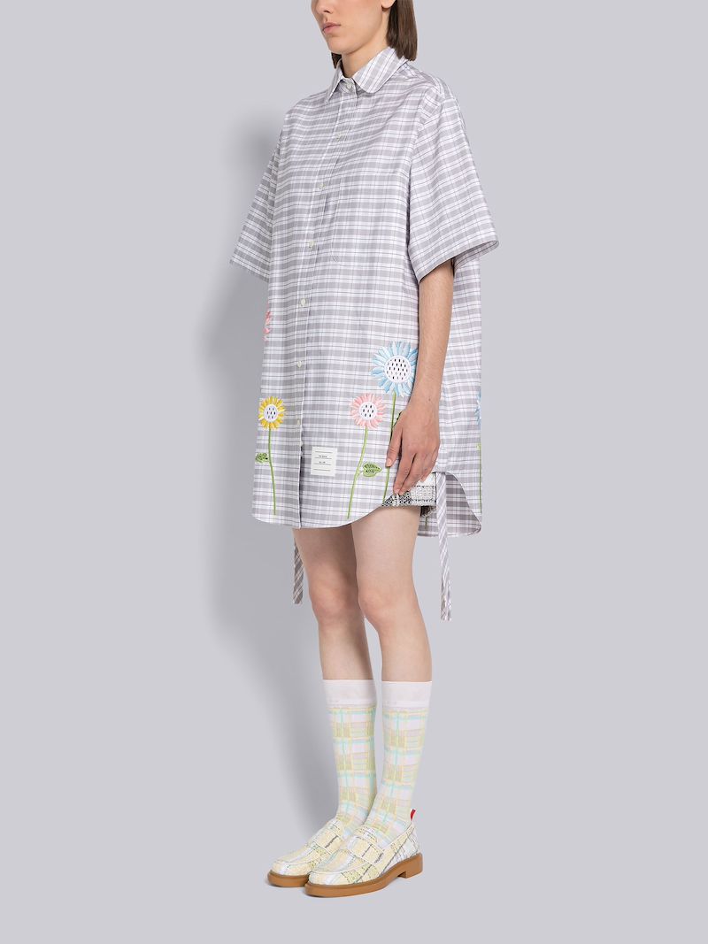 Broderie Anglaise Gathered Mini Shirtdress