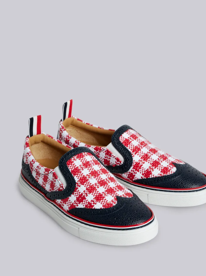 Gingham slip ons best sale