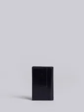 Business Card Holder With Red, White And Blue Printed Stripe In Calf Leather