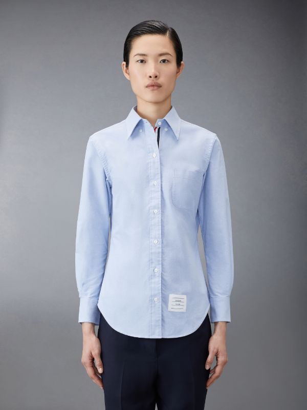 Thom Browne Striped Corset Top in Blue