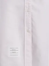 Button Down Knee Length Shirt Dress with Grosgrain Placket