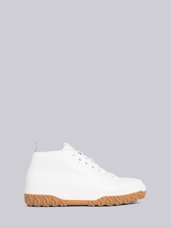 Cable Knit Sole Mid Top Court Sneaker