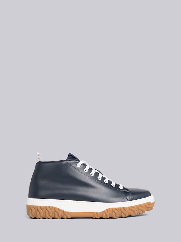 Cable Knit Sole Mid Top Court Sneaker