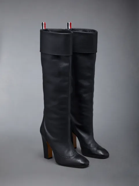 Brogue knee high boots sale