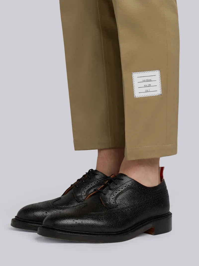 Camel Cotton Twill Knit Seamed 4-bar Unconstructed Chino Trouser