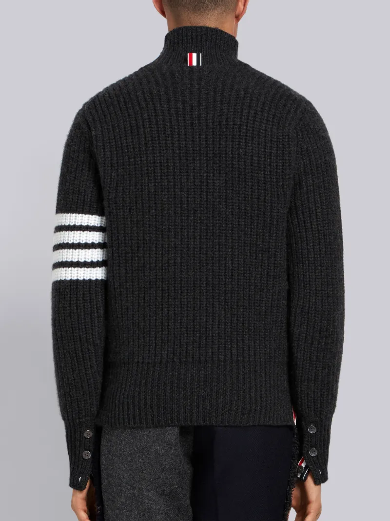 Cardigan Stitch Cashmere Turtleneck