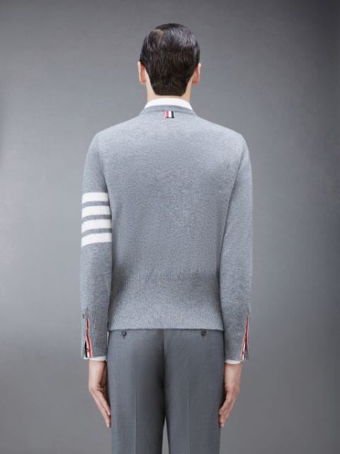 JERSEY STITCH DONEGAL 4-BAR POLO COLLAR PULLOVER | Thom Browne