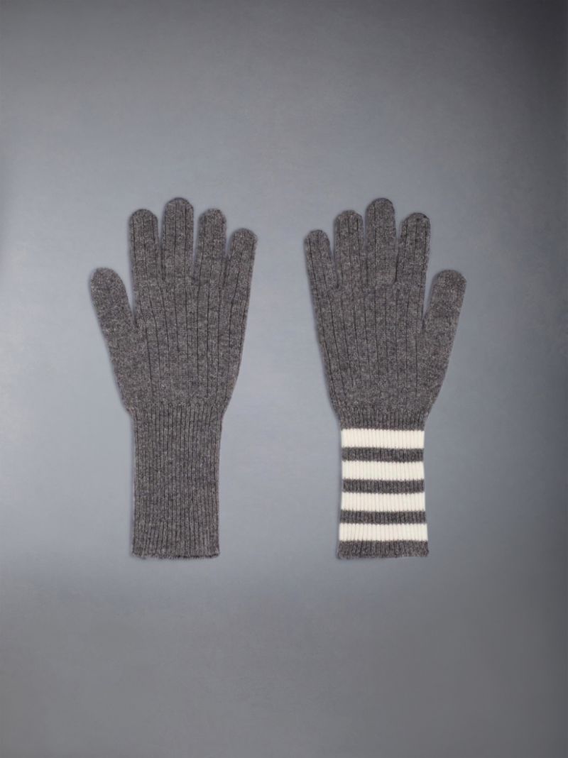 CASHMERE RIB 4-BAR GLOVES