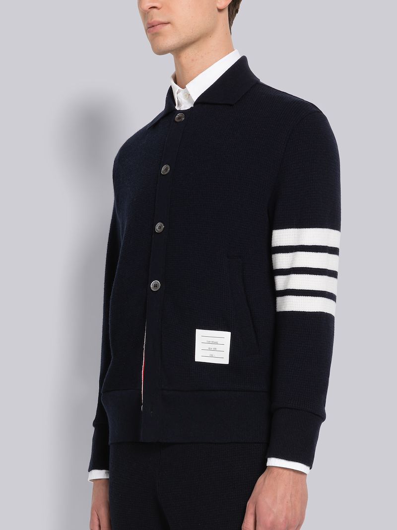 Cashmere Waffle 4-Bar Cardigan Jacket