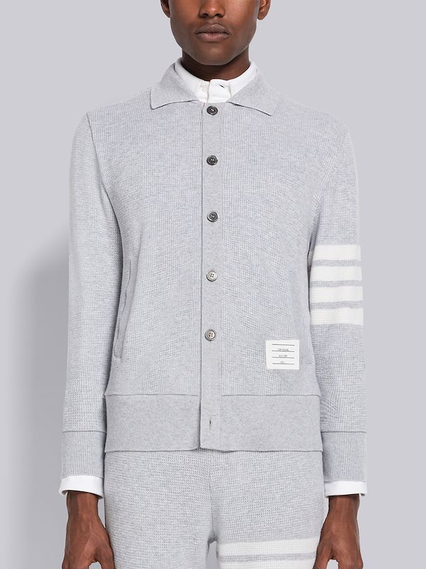 Cashmere Waffle 4-Bar Cardigan Jacket