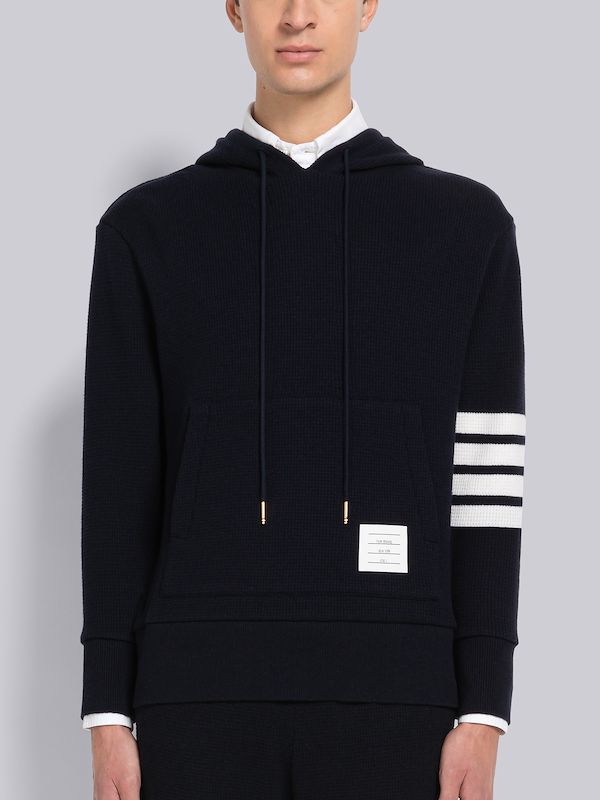 Cashmere Waffle 4-Bar Hoodie Pullover