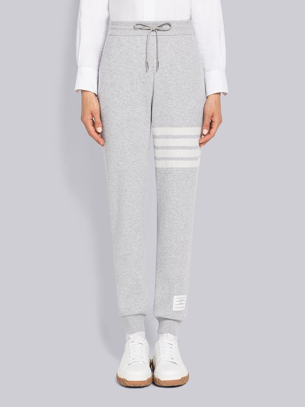 Cashmere Wool Waffle 4-Bar Sweatpants