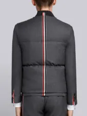 Center-Back Engineered Stripe Down-Filled Vest