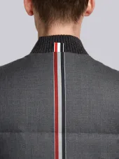 Center-Back Engineered Stripe Down-Filled Vest