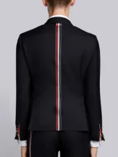 Center-Back Stripe High Armhole Wool Sport Coat