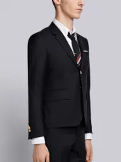 Center-Back Stripe High Armhole Wool Sport Coat