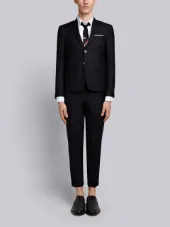 Center-Back Stripe High Armhole Wool Sport Coat