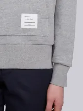 Center-Back Stripe Loopback Knit Pullover Hoodie