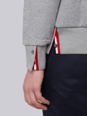 Center-Back Stripe Loopback Knit Pullover Hoodie