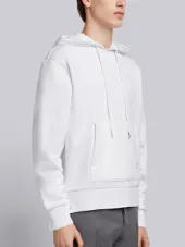 Center-Back Stripe Loopback Knit Pullover Hoodie