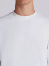 Center-Back Stripe Relaxed Fit Long Sleeve Pique Tee