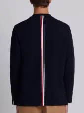 Center-Back Stripe Relaxed Fit Long Sleeve Pique Tee