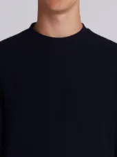 Center-Back Stripe Relaxed Fit Long Sleeve Pique Tee
