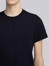Center-Back Stripe Relaxed Fit Short Sleeve Pique Polo Tee