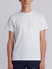 Center-Back Stripe Relaxed Fit Short Sleeve Pique Tee
