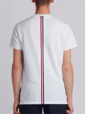 Center-Back Stripe Relaxed Fit Short Sleeve Pique Tee