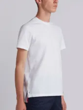 Center-Back Stripe Relaxed Fit Short Sleeve Pique Tee