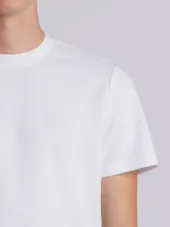 Center-Back Stripe Relaxed Fit Short Sleeve Pique Tee