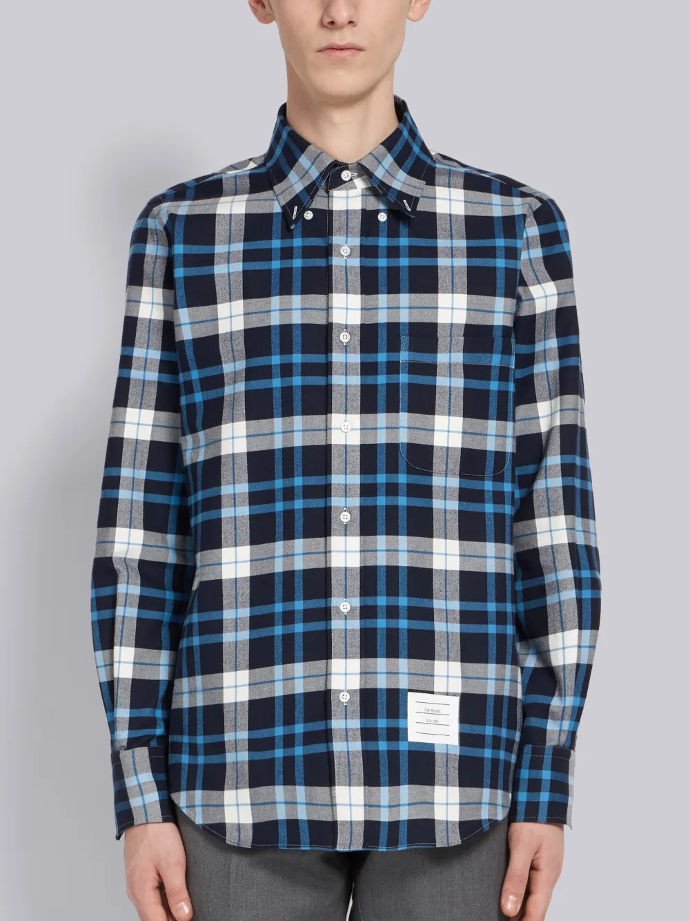 Thom shops Browne Plaid Button-Up Shirt