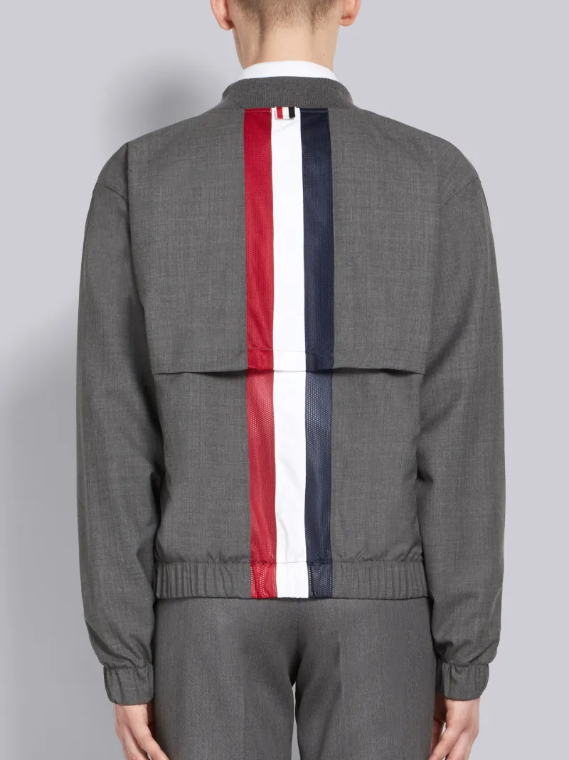 Center-Back Stripe Wool Bomber