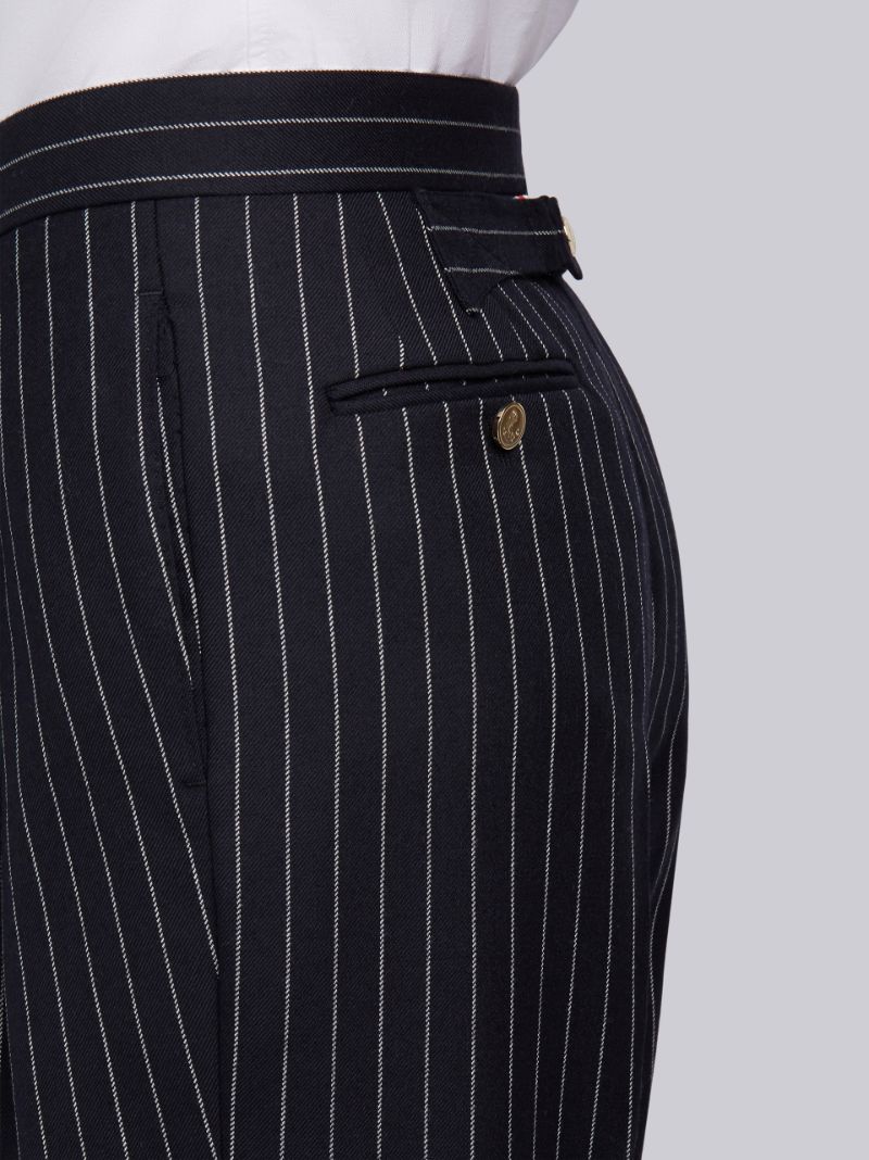 Chalk Stripe Twill High Waist Trouser